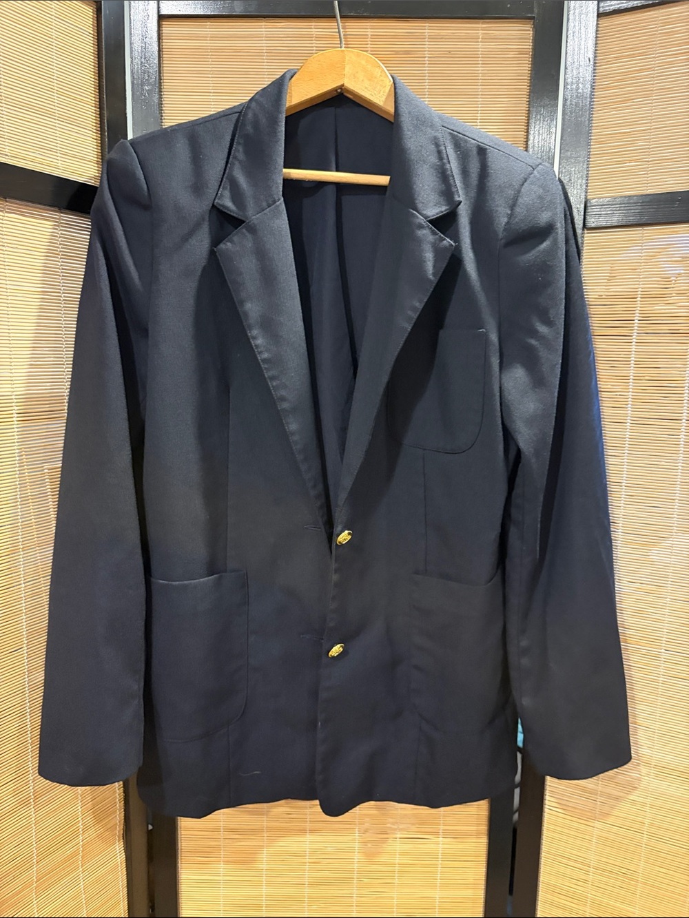 Classic Navy Blazer - Tailored Button Front